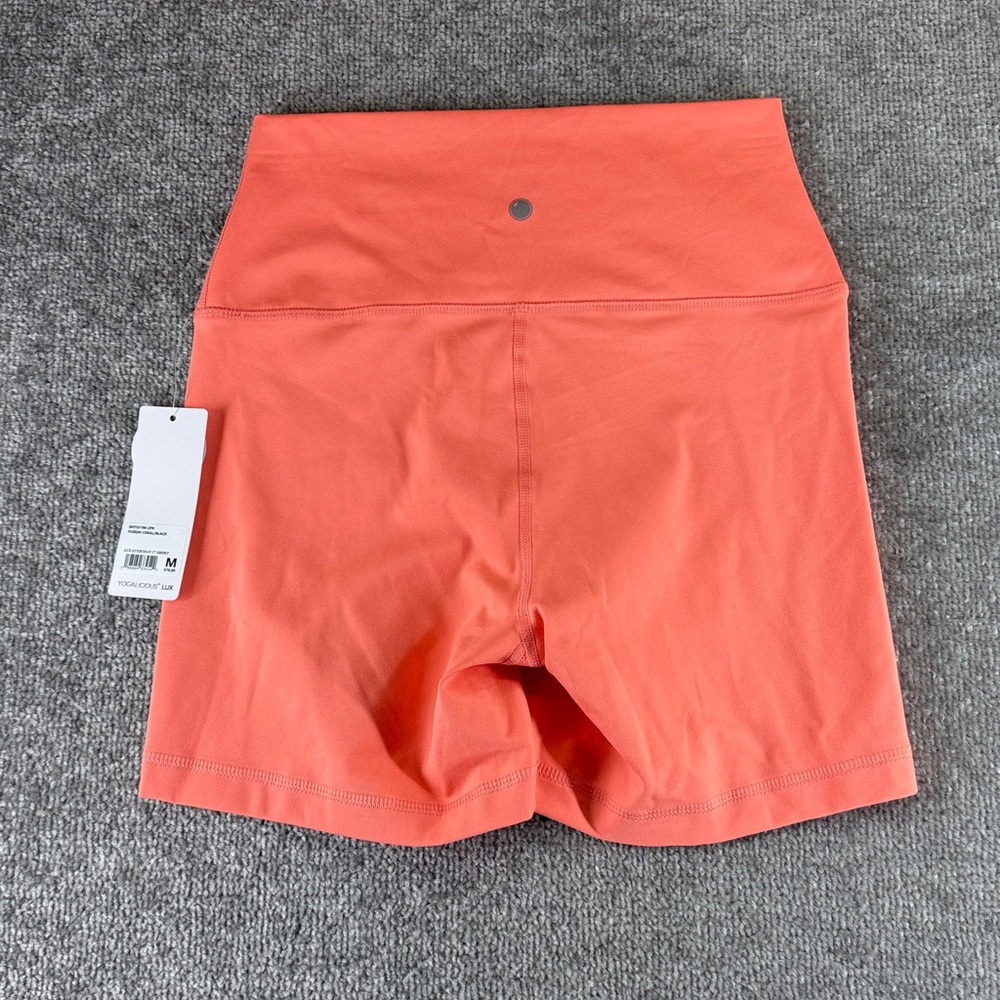NWT Yogalicious Lux Everyday 5” Shorts Athletic Active Yoga Work Orange Womens M - Picture 9 of 9